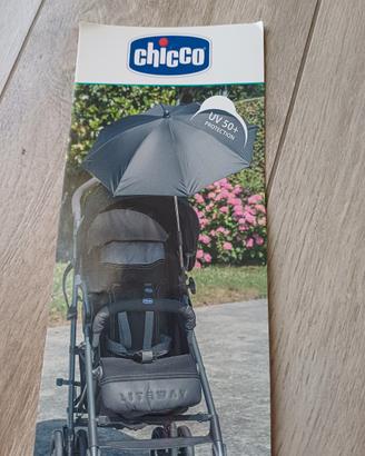 Ombrellino parasole grigio passeggino Chicco