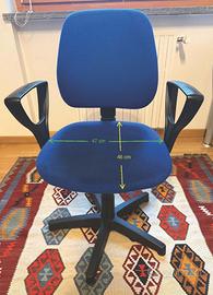 Sedia imbottita telescopica da scrivania