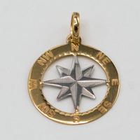 Ciondolo in oro giallo e bianco 18 kt E.2920
