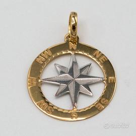Ciondolo in oro giallo e bianco 18 kt E.2920