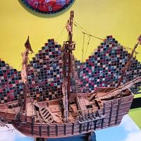 galeone in legno artigianale 