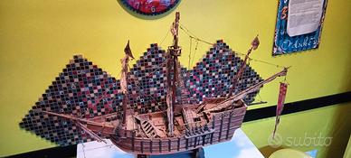 galeone in legno artigianale 