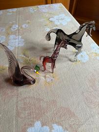 Animali in vetro di Murano vintage