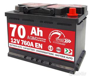 Batteria auto Speed L3 70Ah Agm 760A Start&Stop 12
