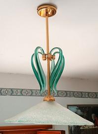 LAMPADARIO in VETRO di MURANO DIAM. 50 H= 73 cm