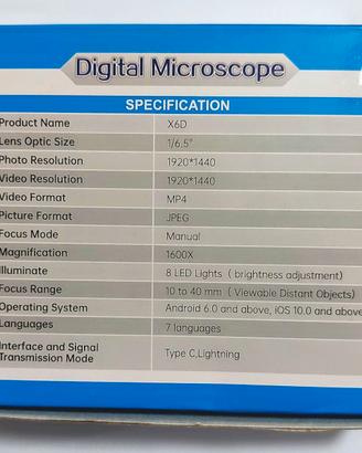 Microscopio digitale full hd nuovo