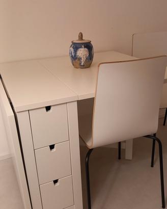 tavolo a ribalta bianco 