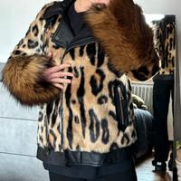 Giacca leopardata eco pelliccia RU Studio