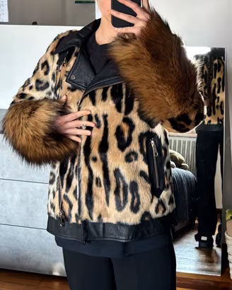 Giacca leopardata eco pelliccia RU Studio