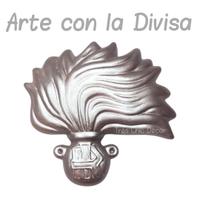 Fiamma media dell'Arma dei Carabinieri in ceramica