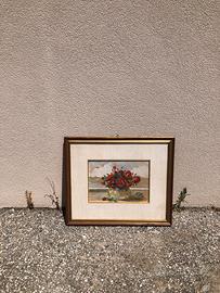 Quadro Bouquet Fiori Rossi