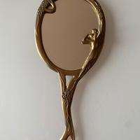 Specchio a mano da  in ottone Liberty Arr Nouveau