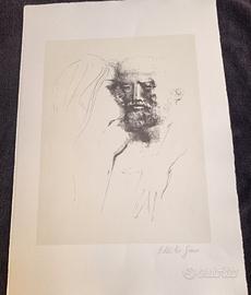 Emilio Greco litografia originale firmata in basso