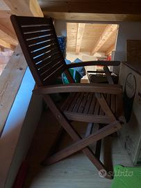 Sedie giardino pieghevoli