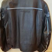 Giubbotto biker in vera pelle