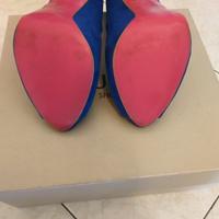 Decollete blue elettrico in pelle sintetica