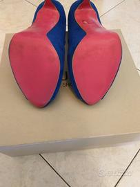 Decollete blue elettrico in pelle sintetica