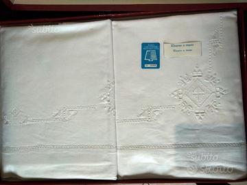 Lenzuola + 2 Copricuscini in Lino + Cotone NUOVA