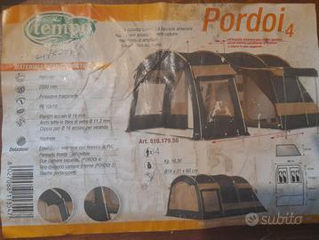 Tenda campeggio familiare 4 posti
