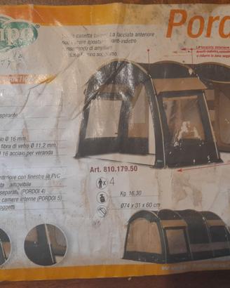 Tenda campeggio familiare 4 posti