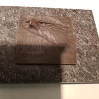 quadro in bronzo emblema alpini 