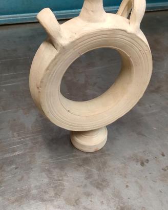 Fiasca anulare rustica artigianale - terracotta