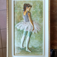 Quadro Ballerina in Rilievo Vintage Arredamento