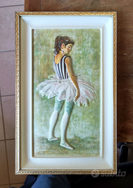 Quadro Ballerina in Rilievo Vintage Arredamento