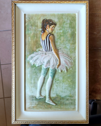 Quadro Ballerina in Rilievo Vintage Arredamento