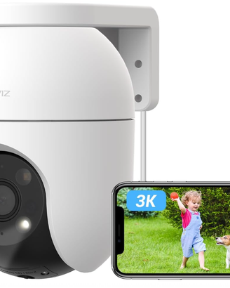 EZVIZ Telecamera Wi-Fi Esterno 3K, Telecamera Moto