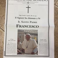 Giornale Osservatore Romano Morte Papa Francesco