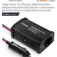 Odoga inverter spina 12v 220 da accendisigari