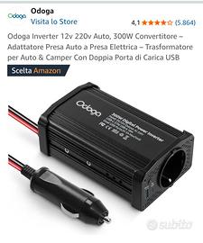 Odoga inverter spina 12v 220 da accendisigari