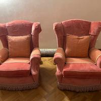 Poltrone in velluto rosa