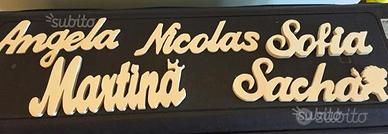 Scritte in legno personalizzate, traforo