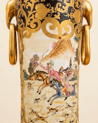 Vaso Vintage con dettagli in oro