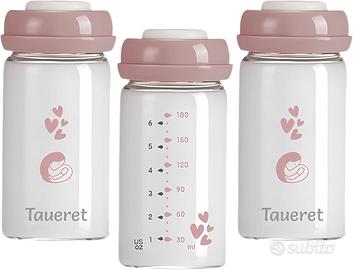 Bottiglie Latte Materno 180 ml in Vetro e silicone