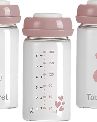 Bottiglie Latte Materno 180 ml in Vetro e silicone