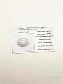 Anello oro 18KT con diamanti 1.40 VVS G, SALVINI.