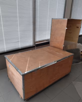 Cassa in Legno da Imballaggio Rinforzata in Metall