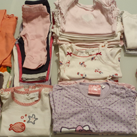 Stock 45 pz abbigliamento bambina p/e 9-12 mesi