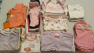 Stock 45 pz abbigliamento bambina p/e 9-12 mesi