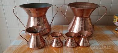 coppia di due conche in rame 