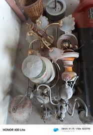 Lampadari, specchio, armadietti e varie