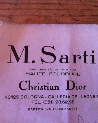 Giubbino Christian Dior visone Wilde Taipe