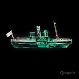 Oggetto in Vetro: Battello Lago di Como Patria