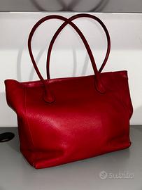 Borsa Maxima Milano in vera pelle rossa