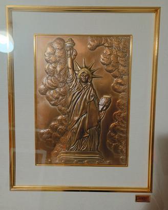 Quadro vintage rame sbalzato