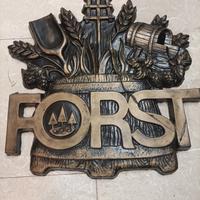 Stemma Birra Forst in resina da collezione 