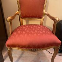 Poltrona barocca veneziana in legno intagliato